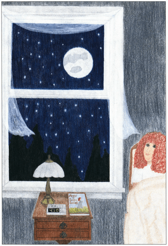A Natural Lullaby girl looking at the moon