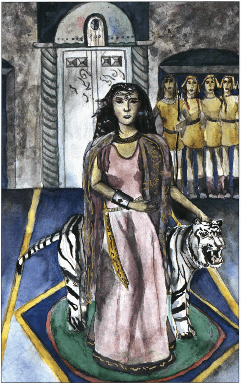 Zordex woman with tiger