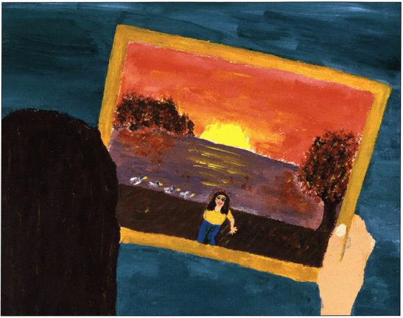 Permanence looking at a photograph