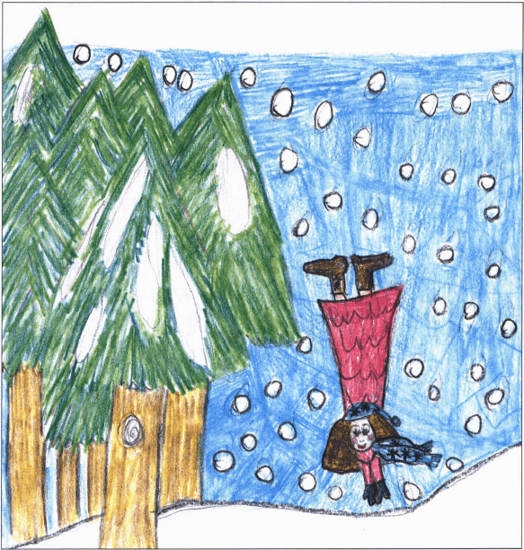 Bubbe's Mezuzah girl on the lake