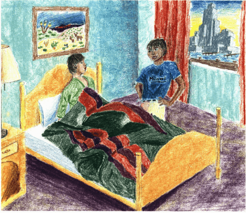 The Moment of Decision boys talking in the bedroom