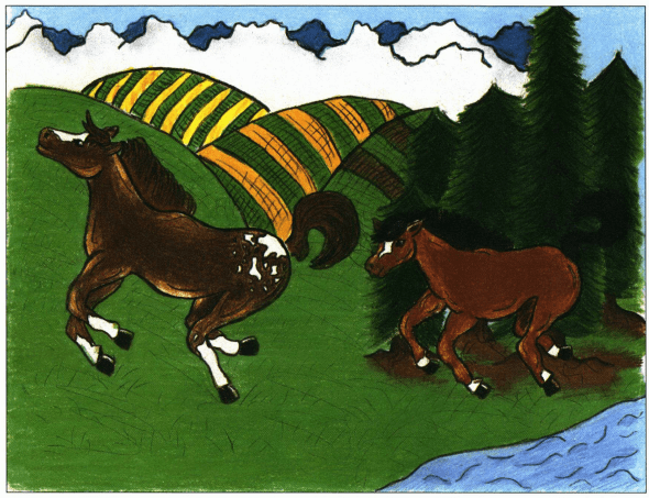Colors of a Champion horses running