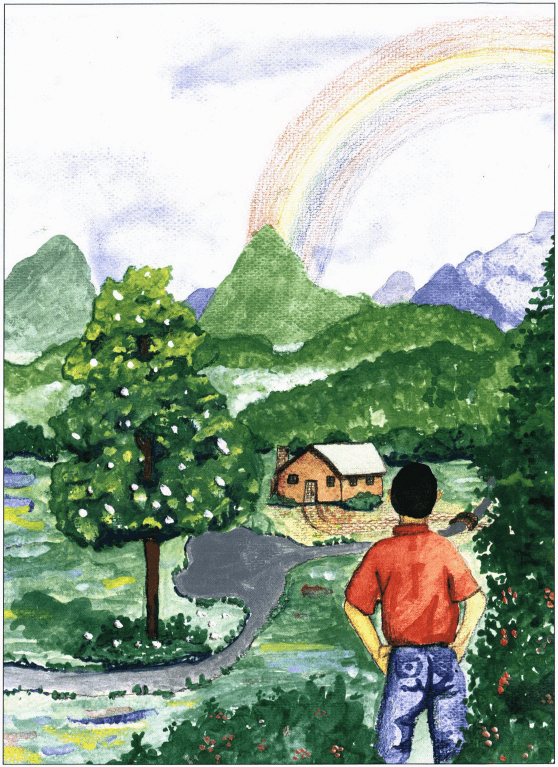 Ray of Light looking at a rainbow