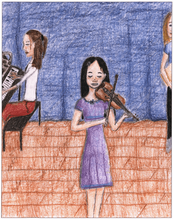 Year of Pain and Year of Glory playing violin