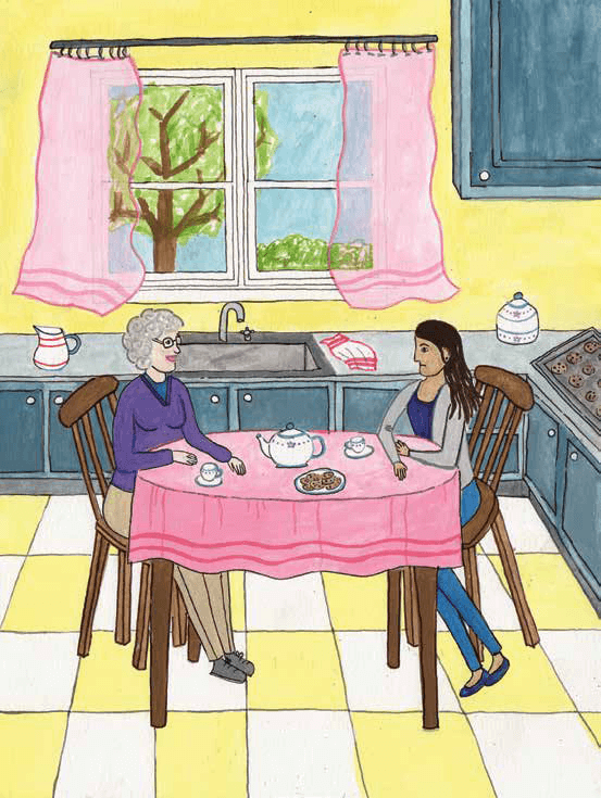 The Scholarship of Dreams talking in the kitchen