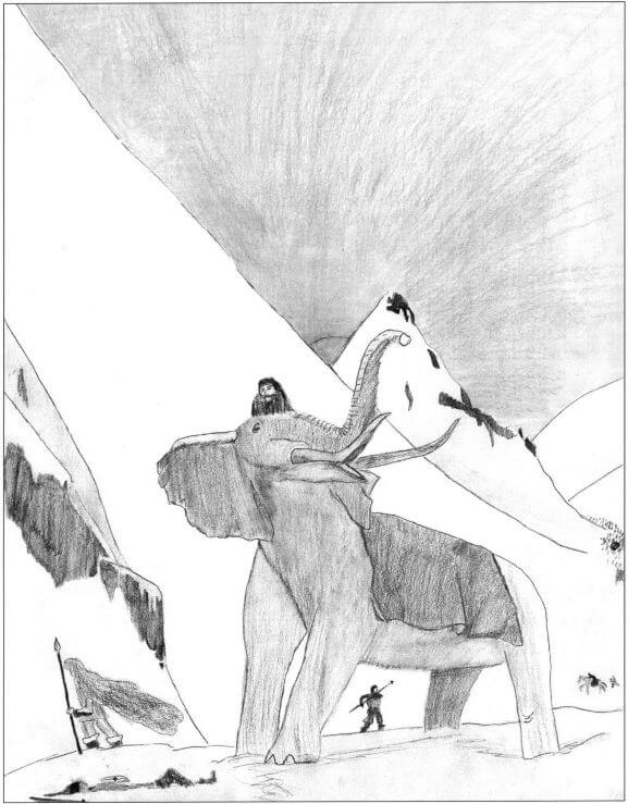 The Battle of Lake Trasimene riding an elephant