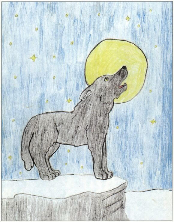 Lakota wolf howling