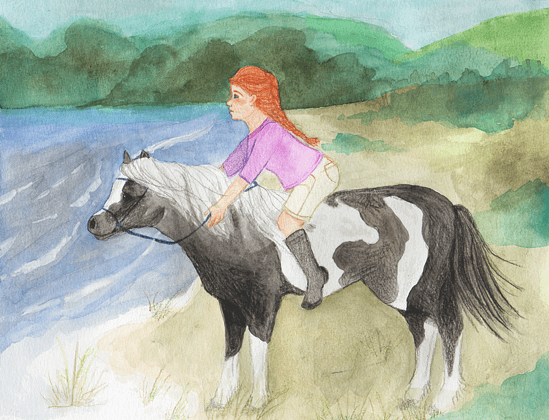 A Horse Named Seamus girl riding a horse