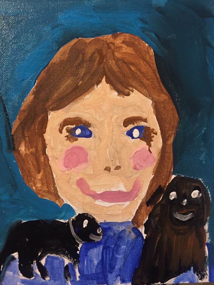 Annie with Dogs