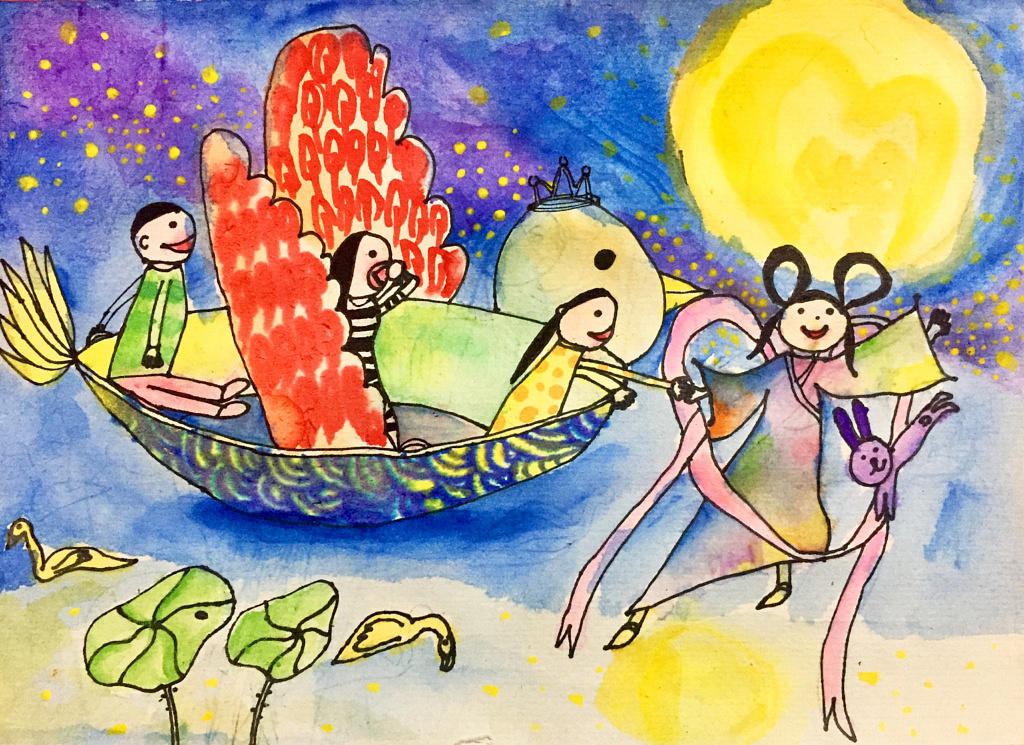 Mid-Autumn Festival watercolor