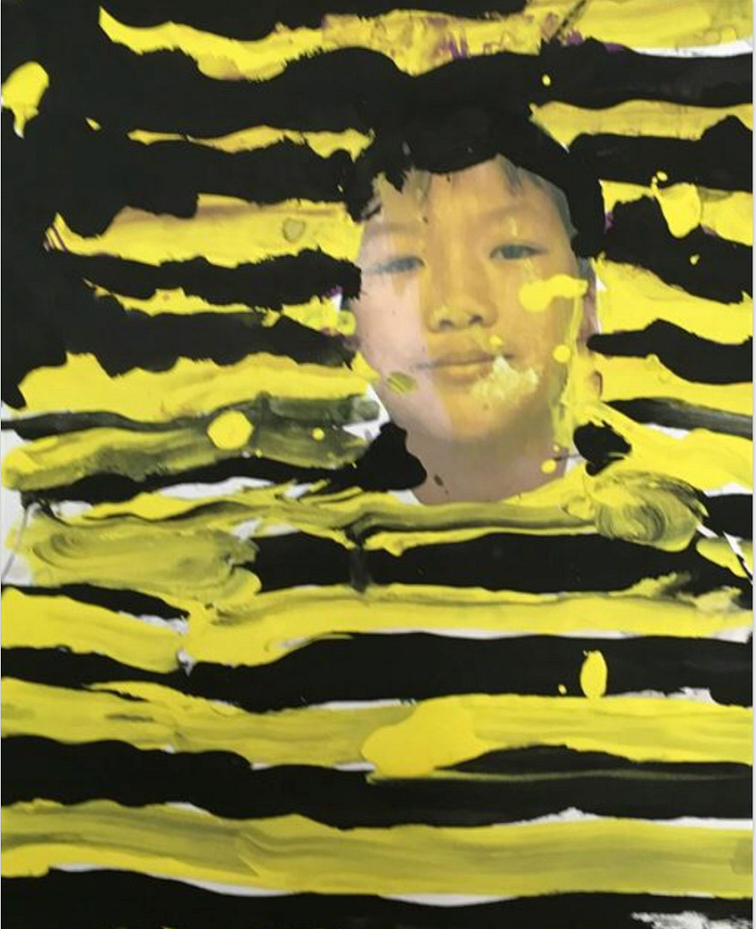 Bubble Bee, acrylic