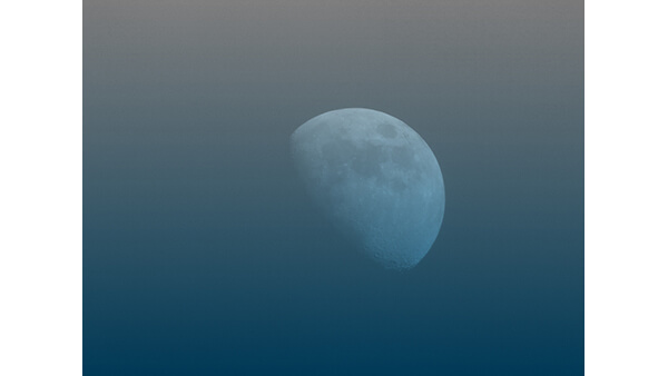 A photograph of the moon.