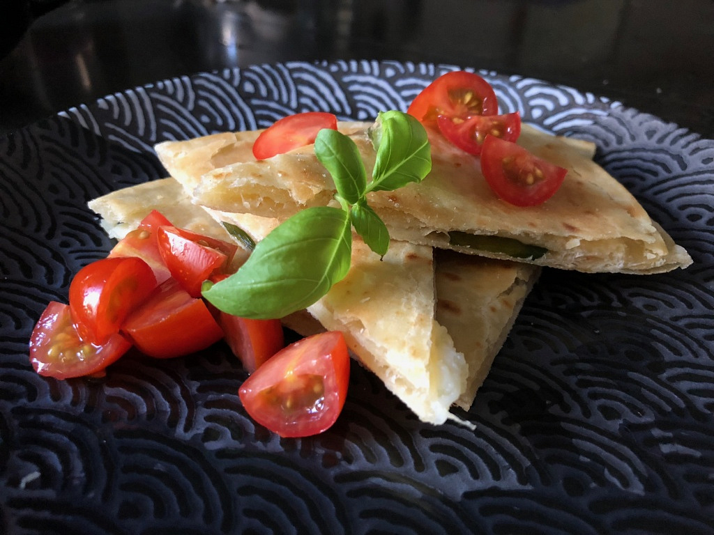 Basil-Asiago-Garlic- Olive Oil Tortillas