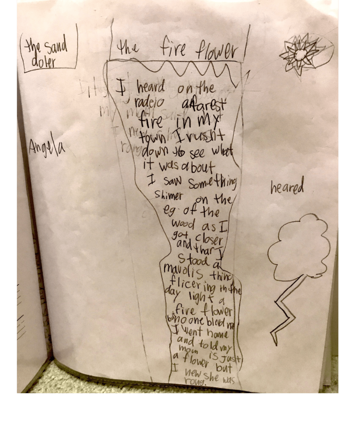 Concrete Poem The Fire Flower