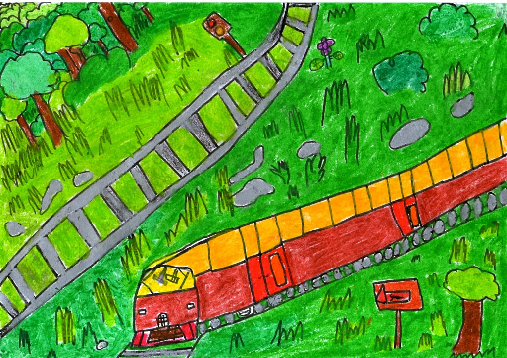 Train that Going Through a Forest