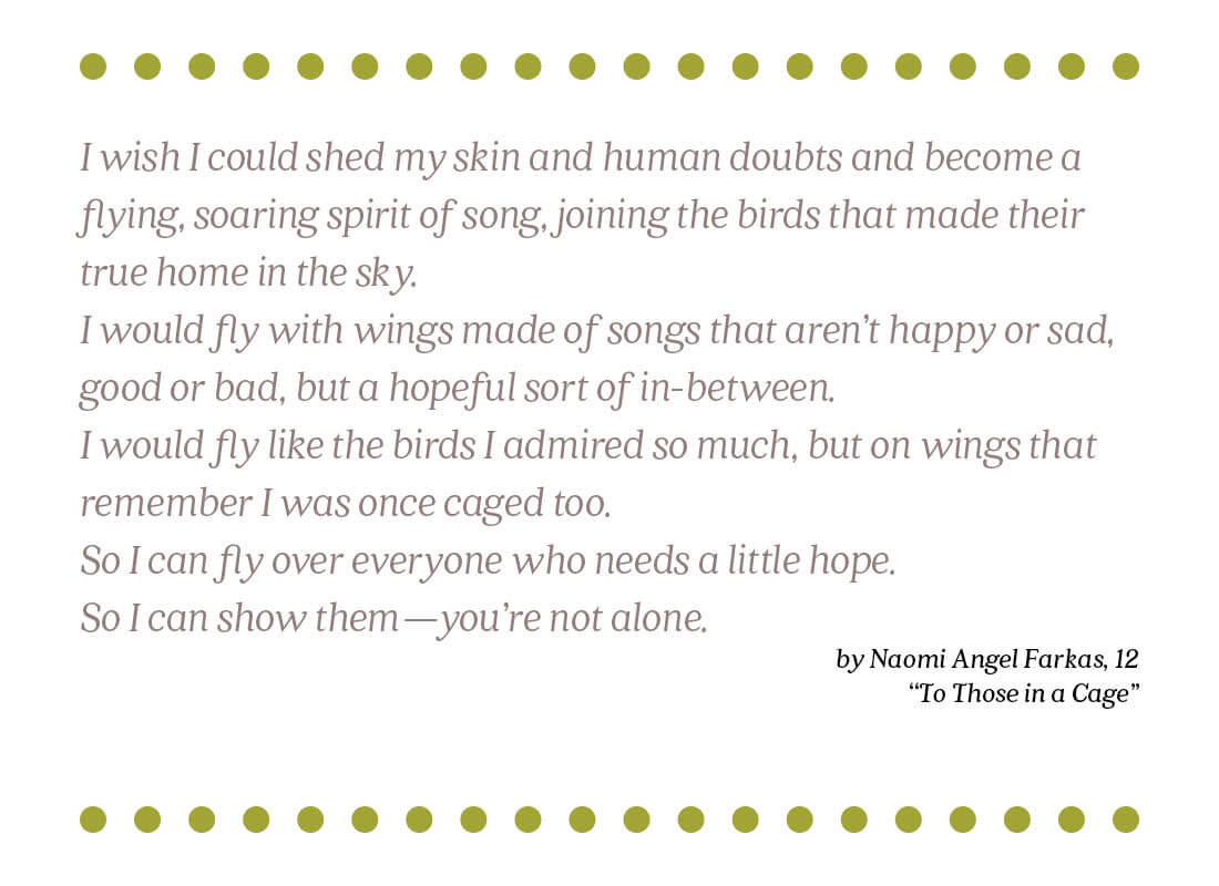 to those in a cage text image