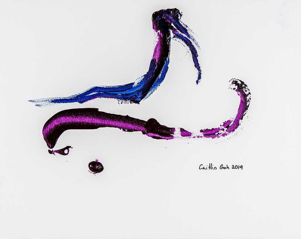 Abstract, colourful brushtrokes.