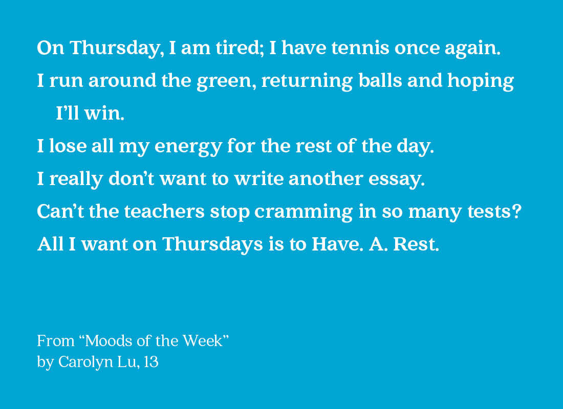 moods of the week text image