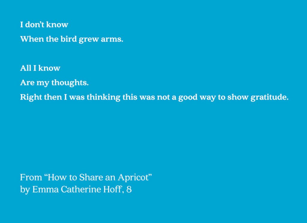 Poem "How to Share an Apricot" by Emma Catherine Hoff, 8